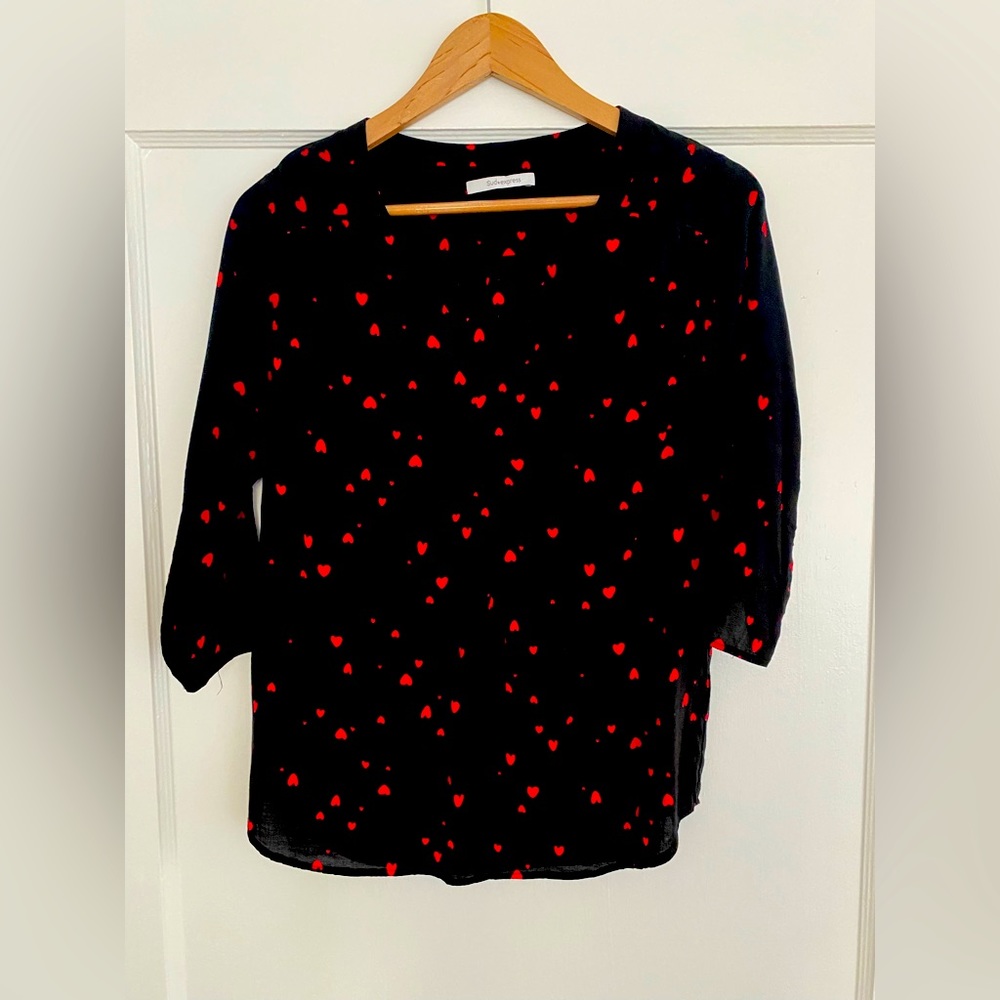 Blouse with hearts